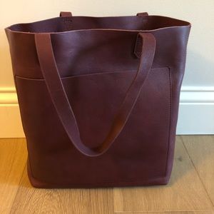 Madewell Dark Cabernet Medium Transporter Handbag
